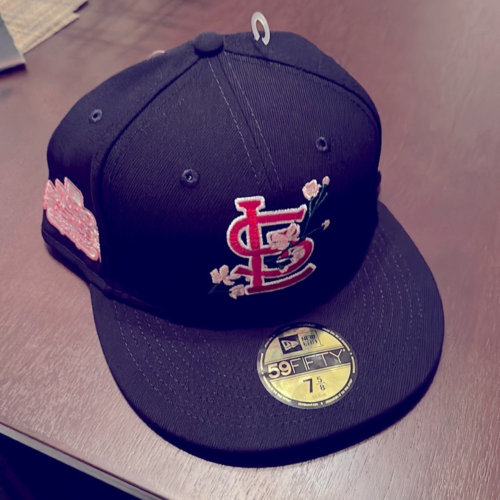 St. Louis Cardinals Side Patch Bloom Navy 59FIFTY FITTED HAT